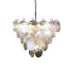 Aurora Chandelier Iridescent Murano Glass Disc