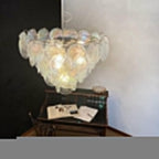 Aurora Chandelier Iridescent Murano Glass Disc
