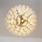 Aurora Chandelier Clear Murano Glass Dewdrop Layered