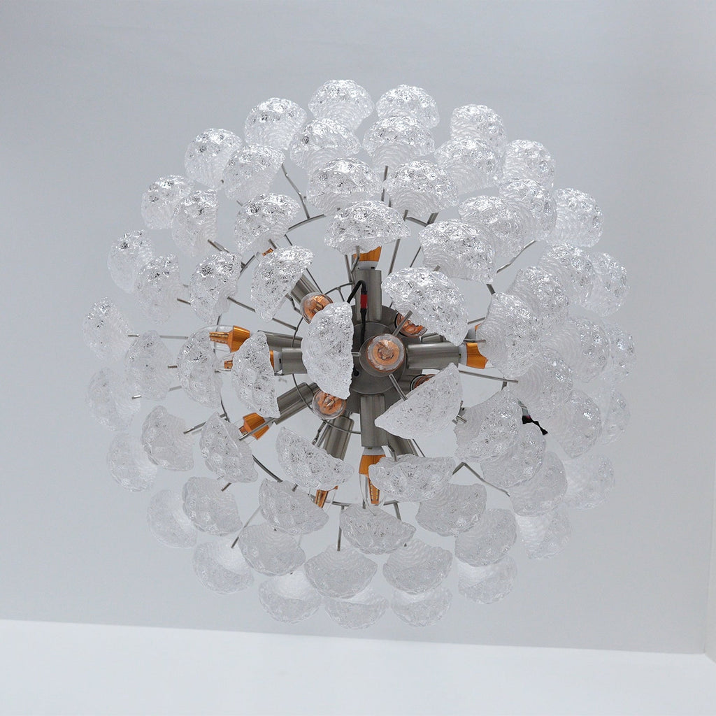 Aurora Chandelier Clear Murano Glass Dewdrop Layered