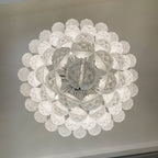 Aurora Chandelier Clear Murano Glass Dewdrop Layered