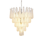 Aurora Chandelier Clear Murano Glass Dewdrop Layered