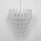 Aurora Chandelier Clear Droplets Murano Glass Waterfall Diamond