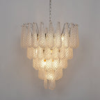Aurora Chandelier Clear Droplets Murano Glass Waterfall Diamond