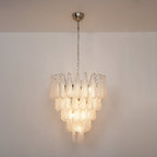 Aurora Chandelier Clear Droplets Murano Glass Waterfall Diamond