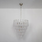 Aurora Chandelier Clear Droplets Murano Glass Waterfall Diamond