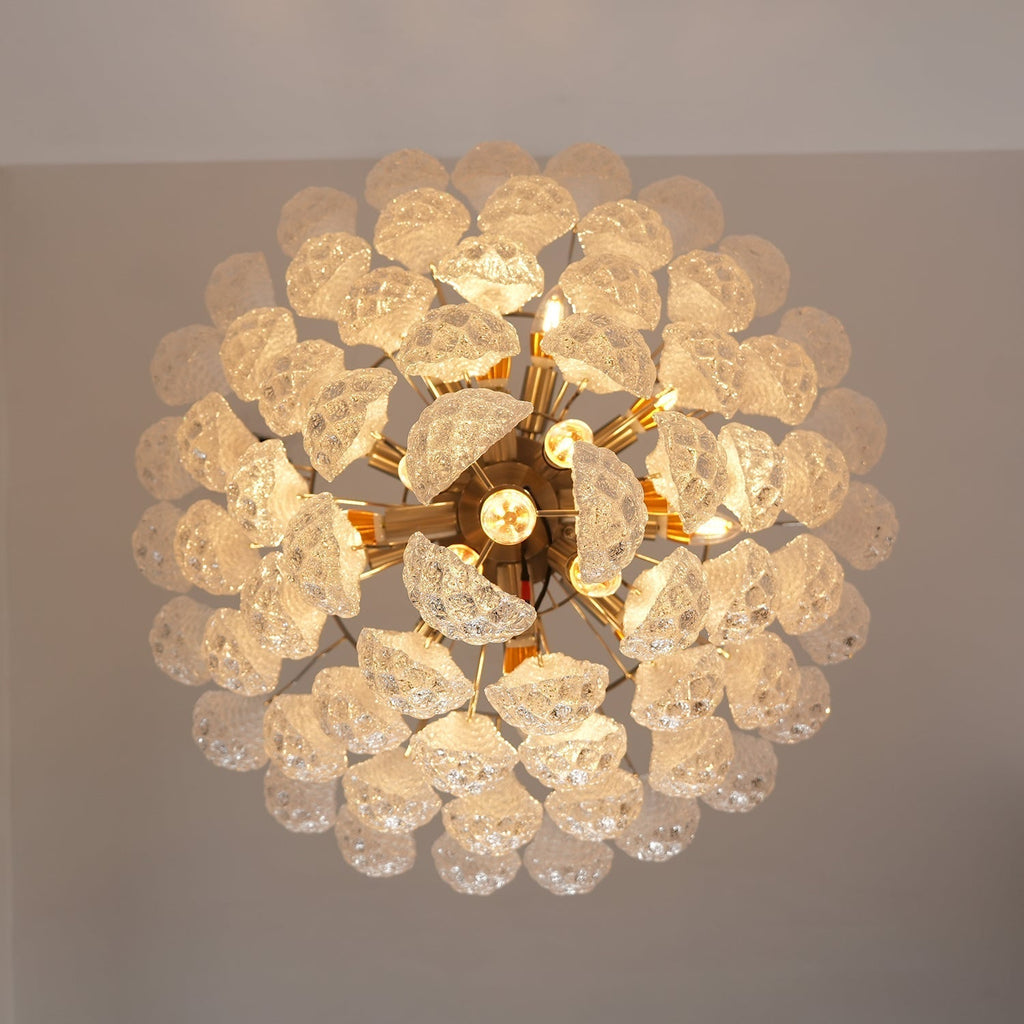 Aurora Chandelier Clear Droplets Murano Glass Waterfall Diamond