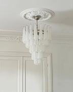 Aurora Chandelier Clear Droplets Murano Glass Waterfall Diamond