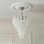 Aurora Chandelier Clear Droplets Murano Glass Waterfall Diamond