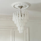 Aurora Chandelier Clear Droplets Murano Glass Waterfall Diamond