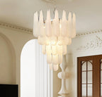 Aurora Chandelier Clear Droplets Murano Glass Waterfall Diamond
