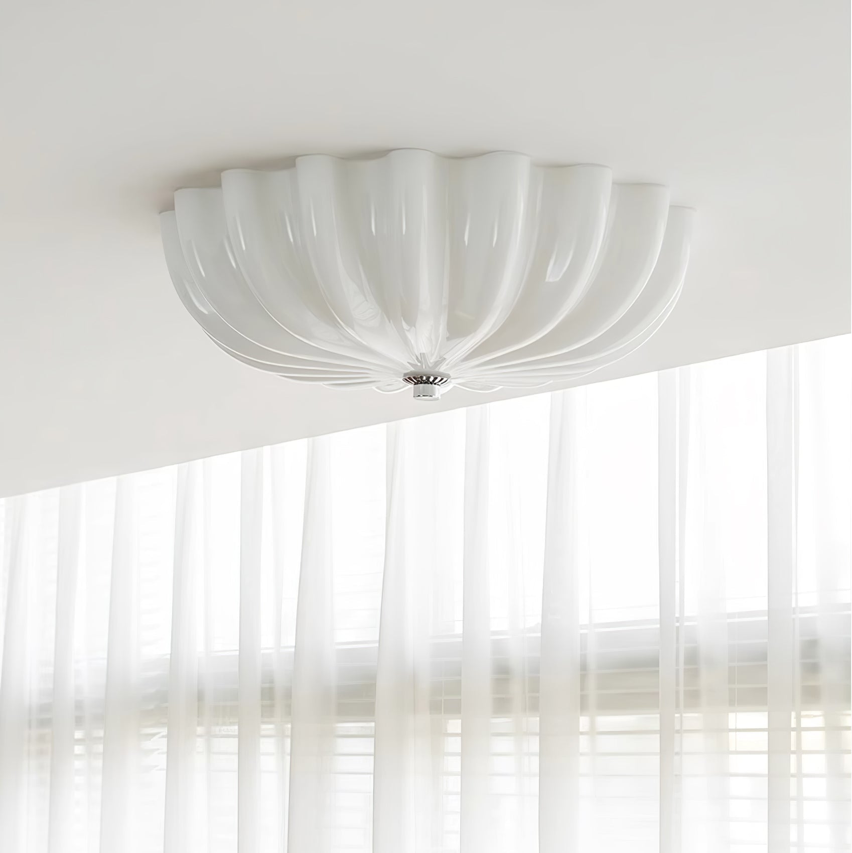 June Ceiling Lamp Blown Glass Shell