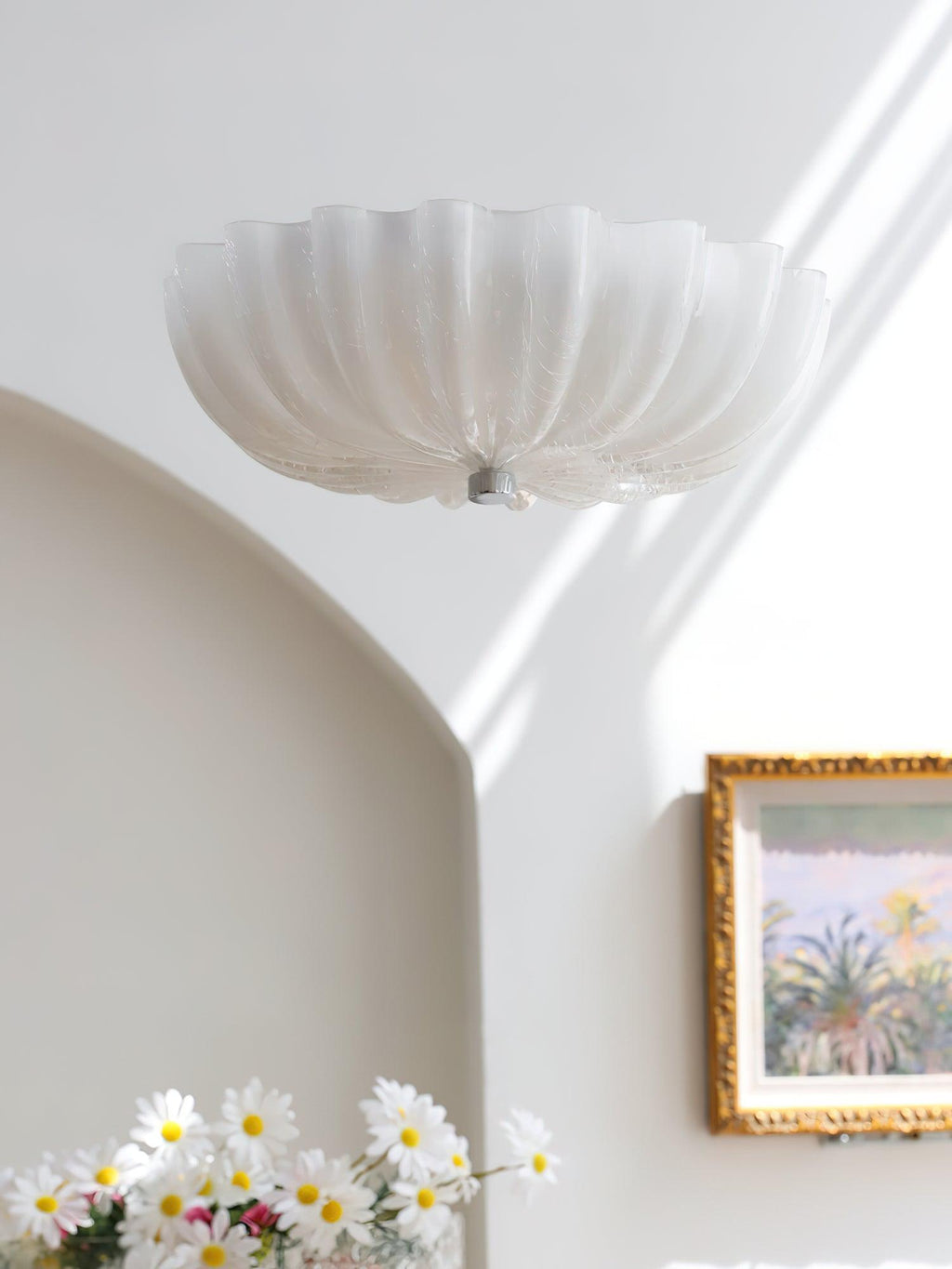 June Ceiling Lamp Blown Glass Shell