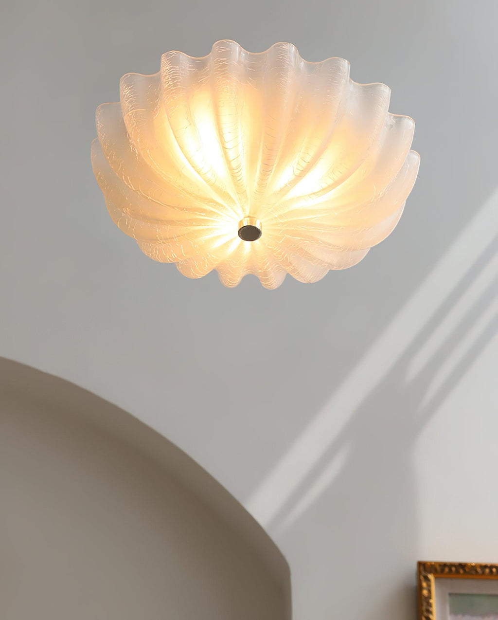 June Ceiling Lamp Blown Glass Shell