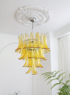 Aurora Chandelier Murano Glass Petals Vintage