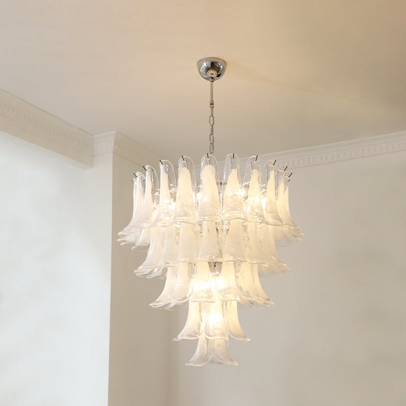 Aurora Chandelier Murano Glass Petals Vintage