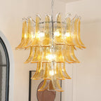 Aurora Chandelier Murano Glass Petals Vintage