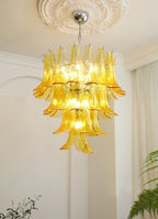 Aurora Chandelier Murano Glass Petals Vintage