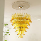 Aurora Chandelier Murano Glass Petals Vintage