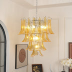 Aurora Chandelier Murano Glass Petals Vintage