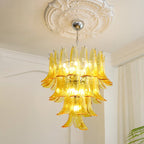 Aurora Chandelier Murano Glass Petals Vintage