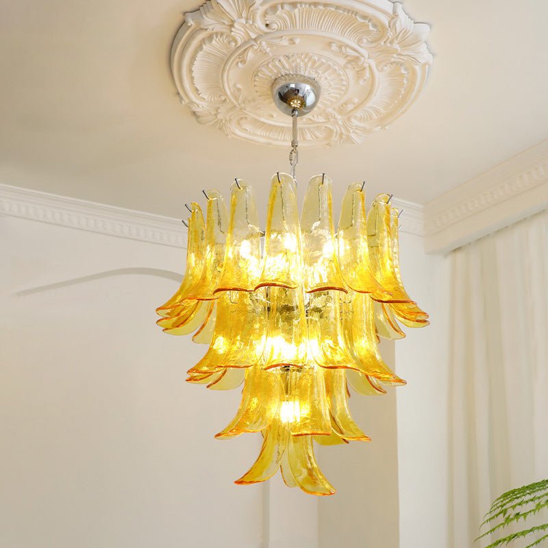 Aurora Chandelier Murano Glass Petals Vintage