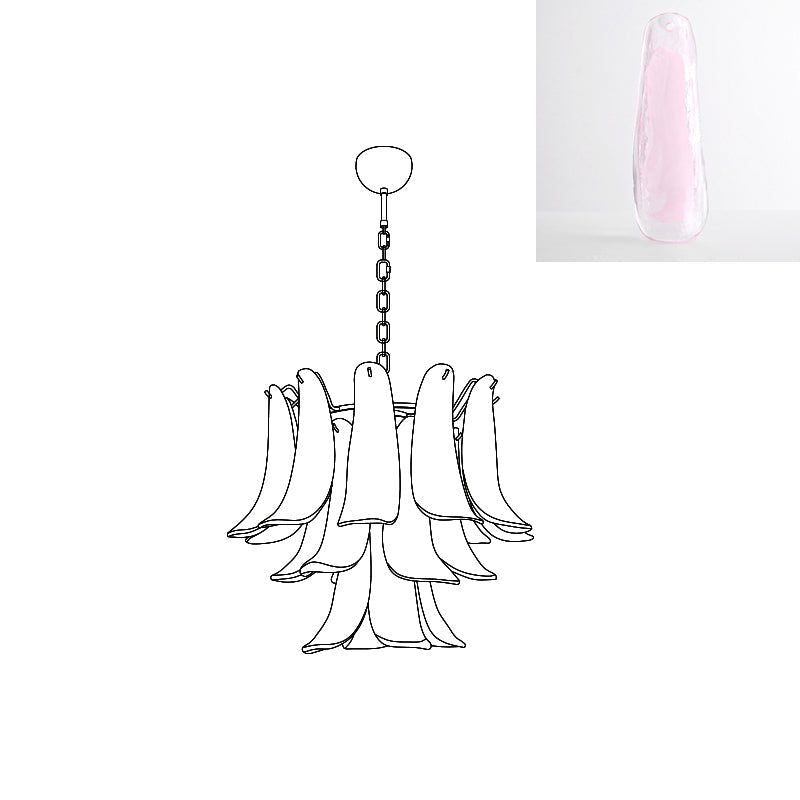 Aurora Chandelier Murano Glass Petals Vintage