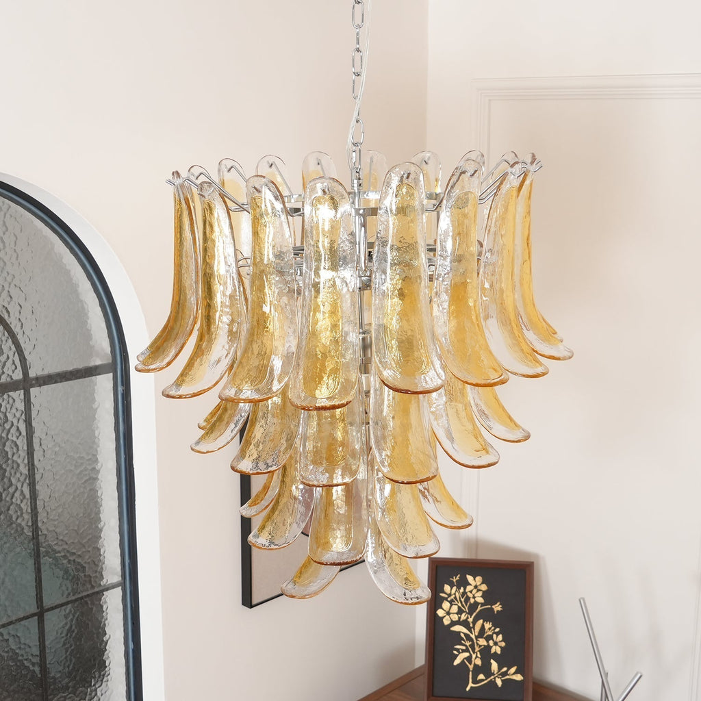 Aurora Chandelier Murano Glass Petals Vintage