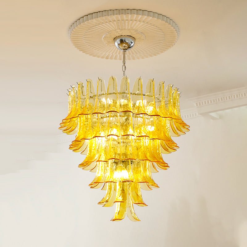 Aurora Chandelier Murano Glass Petals Vintage