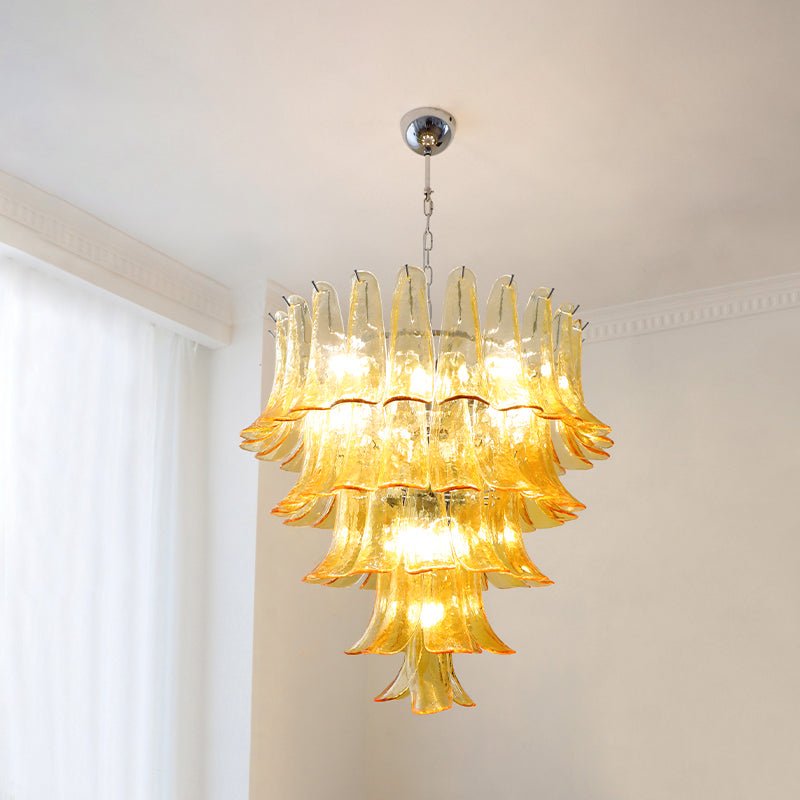 Aurora Chandelier Murano Glass Petals Vintage