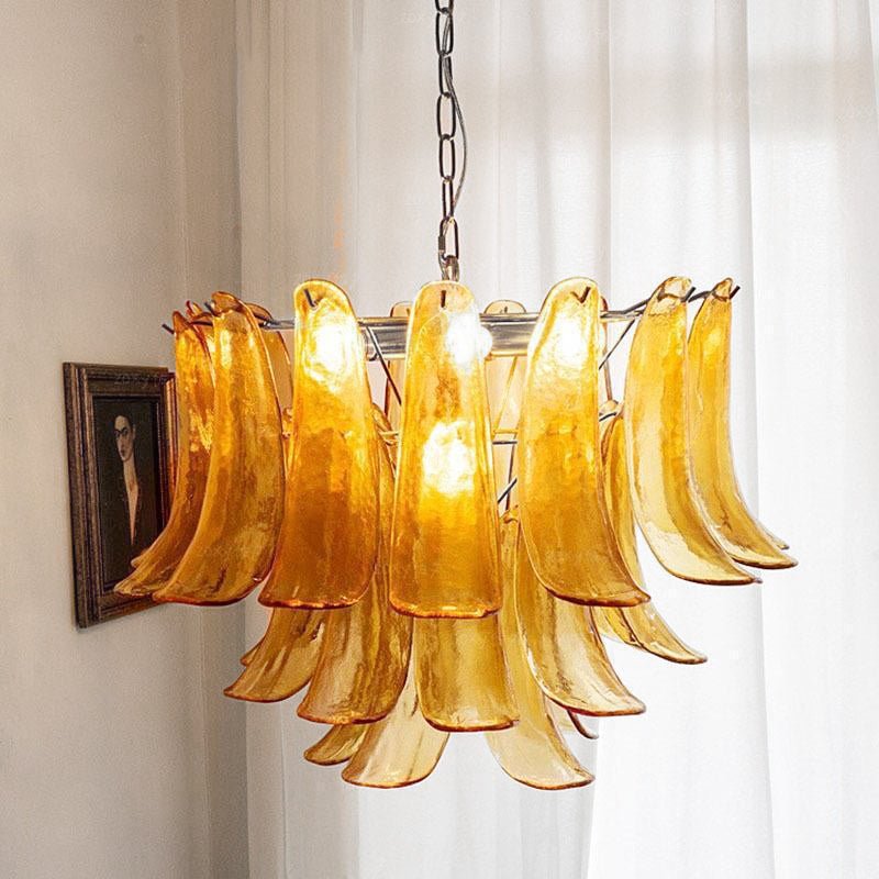 Aurora Chandelier Murano Glass Petals Vintage
