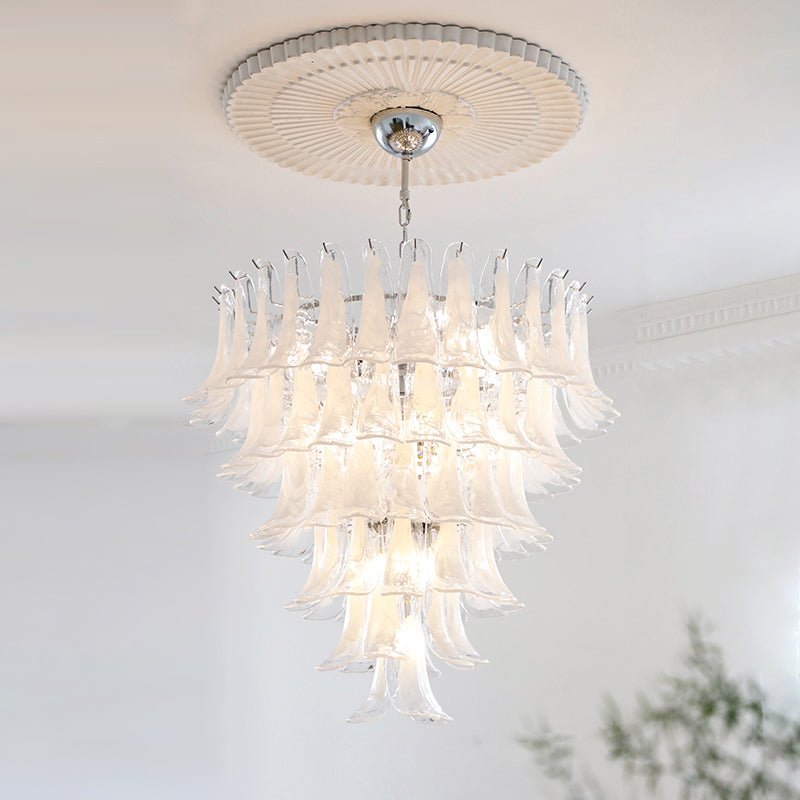 Aurora Chandelier Murano Glass Petals Vintage