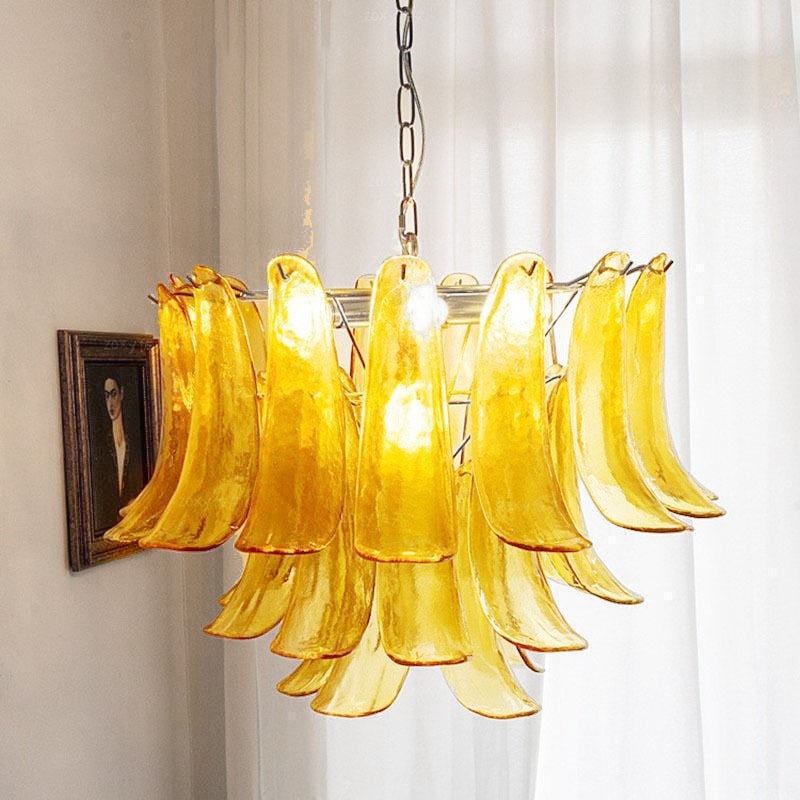 Aurora Chandelier Murano Glass Petals Vintage