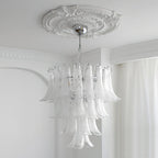 Aurora Chandelier Murano Glass Petals Vintage