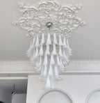 Aurora Chandelier Clear Murano Glass Petal Vintage