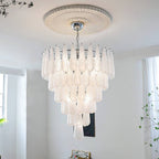 Aurora Chandelier Pinecone Murano Glass Textured Luxury