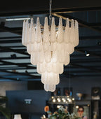 Aurora Chandelier Pinecone Murano Glass Textured Luxury