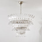 Aurora Chandelier Murano Glass Palmette Leaf Tiered
