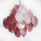 Aurora Chandelier Pink Disc Layered Artisanal