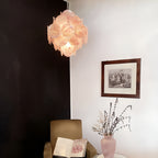 Aurora Chandelier Pink Disc Layered Artisanal
