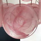 Aurora Chandelier Pink Disc Layered Artisanal
