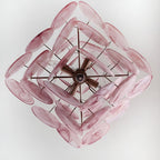 Aurora Chandelier Pink Disc Layered Artisanal