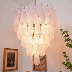 Aurora Chandelier Pink Dewdrop Cascading Romantic