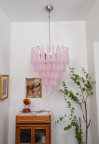 Aurora Chandelier Pink Dewdrop Cascading Romantic