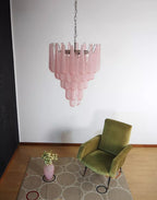 Aurora Chandelier Pink Dewdrop Cascading Romantic