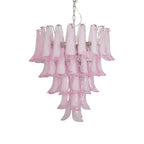 Aurora Chandelier Pink Murano Glass Petals Cascade