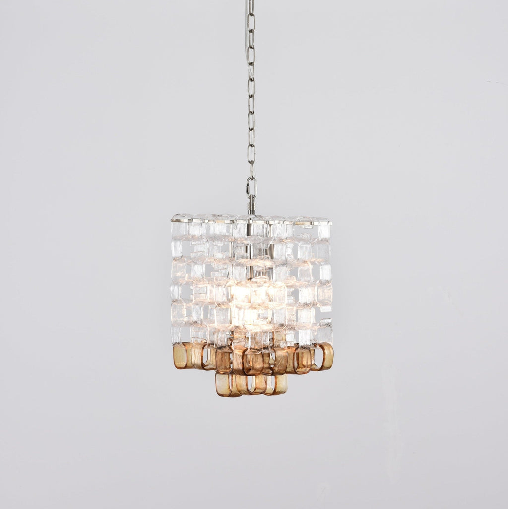 Aurora Chandelier Murano Glass Interlocking Geometric