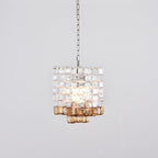 Aurora Chandelier Murano Glass Interlocking Geometric