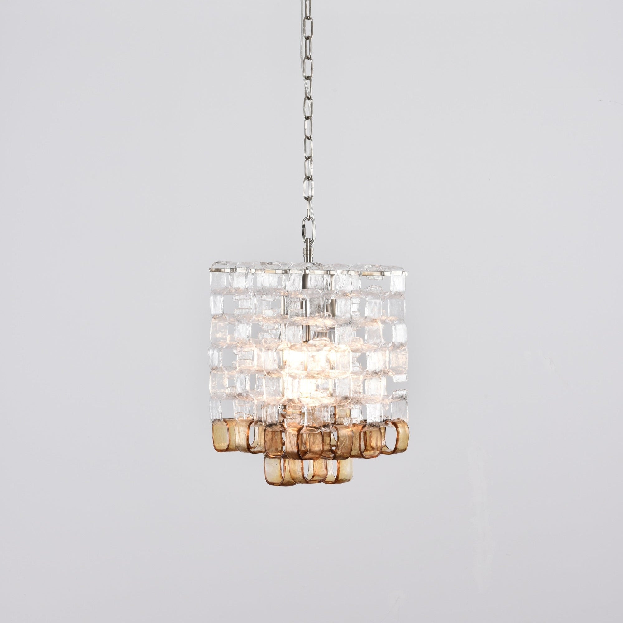Aurora Chandelier Murano Glass Interlocking Geometric