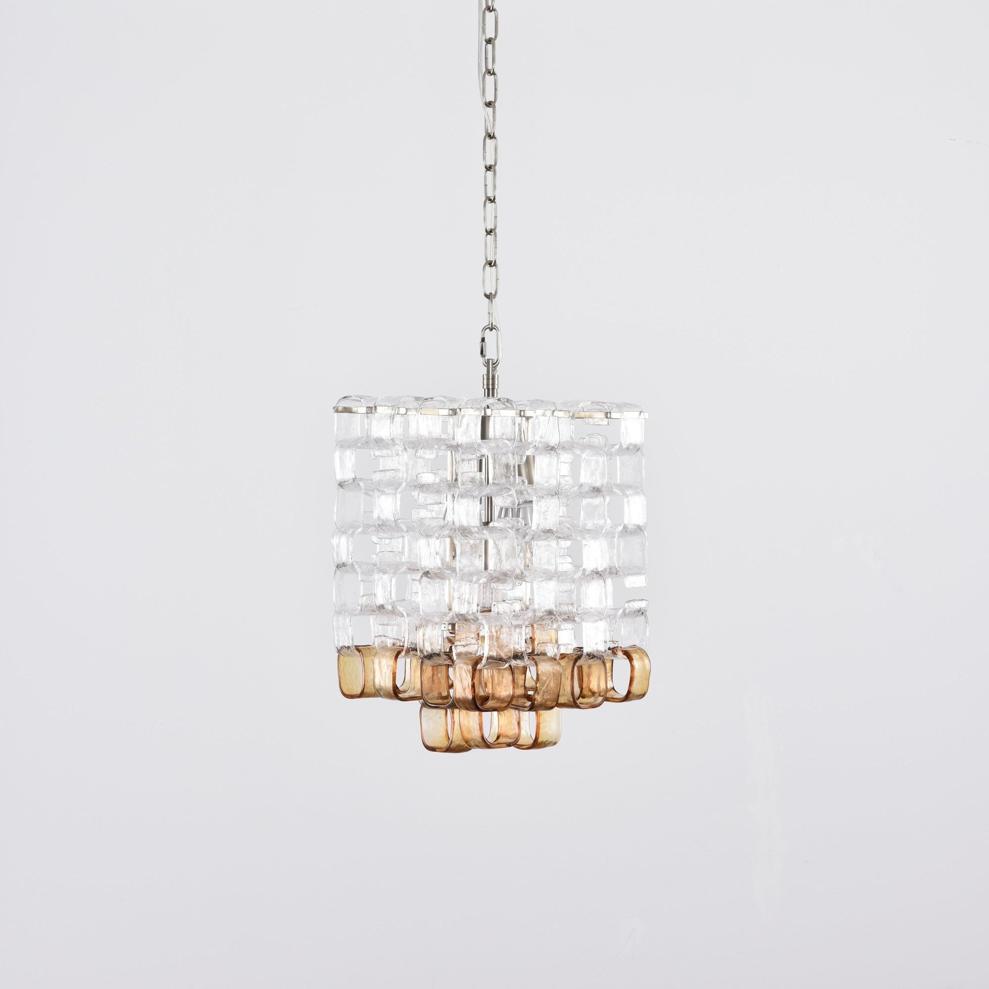 Aurora Chandelier Murano Glass Interlocking Geometric